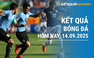 Kết quả bóng đá hôm nay 14/09/2025 - KQBĐ đêm qua rạng sáng nay