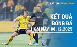 Kết quả bóng đá hôm nay 08/12/2025 - KQBĐ đêm qua rạng sáng nay