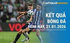 Kết quả bóng đá hôm nay 21/01/2026 - KQBĐ đêm qua rạng sáng nay